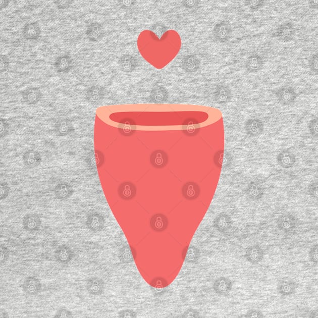 Menstrual cup heart drop by Ggekot